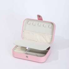 1 pieza Joyero mediano, Estuche de almacenamiento para collares y anillos, Organizador de joyas de doble capa para viajes, Regalo para mujeres y niñas - Multicolor - Ver 13