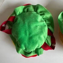 1 件宠物猫/狗汉堡头帽，可爱有趣的照片道具帽，适合小型宠物