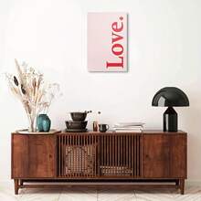 1 póster de lienzo, póster de lienzo, mural de amor, póster de amor para el día de San Valentín, mural de amor con arte rosa, decoración de fuente, regalo ideal para sala de estar, pasillo y oficina, arte moderno, mural para el hogar