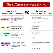 植物祈祷之手临时纹身，逼真持久，7-15 天褪色，防水防摩擦，美式纹身