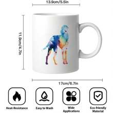 Dalmatian Dog Silhouette Colorful Ink Coffee Cup Humorous Tea Milk Juice Mug Novelty Dog Gifts For Colleagues Girl Boy Classmate Teacher Kids11oz Ceramic Coffee Mug - Valentine's Day, Birthday,Woman's Day Gift, Easter Day Gift Idea For Dad Mom Friends Girlfriend Boyfriend - 風格-5 - 查看 2