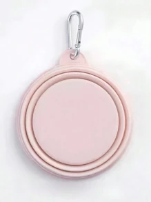 1 件可伸缩折叠狗狗爱好者和狗妈妈爱碗带挂钩，轻巧简约风格，适合散步、旅行、户外活动