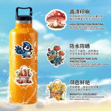 50 件动物贴纸乙烯基美学贴纸剪贴簿、日记、保险杠、滑板、水瓶、卡通、安全帽、汽车贴纸和贴花 - 彩色 - 查看 4