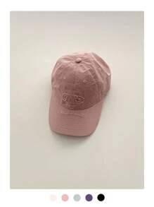 1 件宽边棒球帽，可爱男女通用运动帽 - M磨毛字母刺繡 - 查看 9