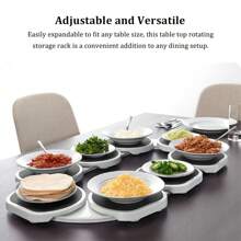 8-poziomowy obrotowy stół Slouchy Susan, obrotowy blat kuchenny, rozszerzalny i przenośny do kuchni, stołu jadalnego, restauracji lub kawiarni - Wielokolorowe - Zobacz 2