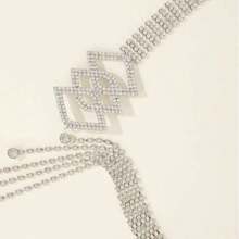 Hollow Out Bohemian Style Waist Chain, Fashion Adjustable Waist Belt With Metal Inlaid, For Women's Party, Beach, , Sexy, Made Of Zinc Alloy, Suitable For Halloween, Christmas, Wedding, Spring/Summer/Autumn/Winter