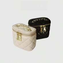 Lipstick Bag Crossbody For Women, Fashionable Niche Chain Strap Rhombic Handbag, Portable Shoulder Bag For Going Out & Shopping