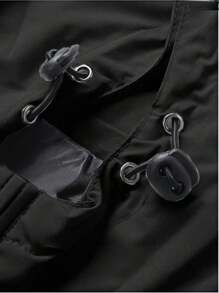 Men's Hooded Zip Up Jacket, Lightweight Black Long Sleeve Hooded Outwear Jacket, Great Gift For Friends, Husband Or Boyfriend - 黑色 - 查看 4