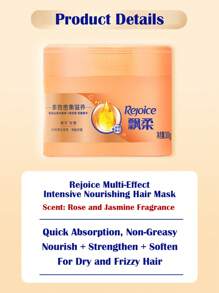 Rejoice 1 pezzo Maschera nutriente per capelli 300g/10,58oz, Multi-effetto intensivo, Mira a trattare capelli secchi e crespi, Riparazione e morbidezza, Nutrizione profonda, Capelli più lisci, Riduzione dei danni, Luminosità aumentata, Contiene oli vegetali, Assorbimento facile e non unto, Per tutti i tipi di capelli, Per uso quotidiano