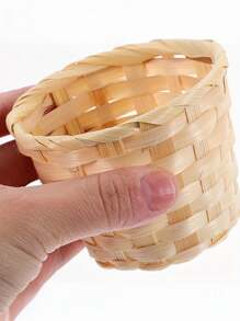 6 piezas de Mini cestas tejidas de bambú, decoración para el hogar, organizador pequeño para el escritorio, mini cestas para flores, mini cestas decorativas tejidas para la mesa del hogar, fiestas, bodas, ocasiones universales, ideal para Navidad y Acción de Gracias