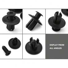 [50/100 pièces Rivets de fixation] 50/100 pièces Rivets de fixation en plastique, agrafes automobiles pour l'intérieur/l'extérieur/le coffre, vis à installation rapide pour le pare-chocs et les ailes, écrous industriels, couvrant le filetage complet