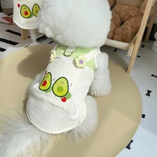 New Dog Top For Spring/Summer - A Cool, Breathable, Thin Coat In Avocado Print For Cute Puppies - Apricot - View 4