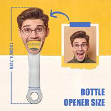 Custom Bottle Opener Personalized Bottle Opener Picture Face Beer Bottle Opener Funny For Adults Kitchen Restaurant Bar Party Wedding Decorate Gifts, Gift For Father