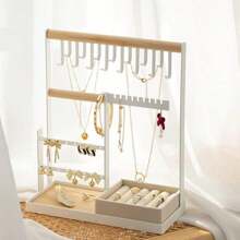 1 件珠宝展示架，适用于项链、戒指、耳环和钥匙收纳架，适用于家居装饰或情人节购物 - 白色 - 查看 7