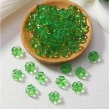 20/50pcs 3D Acrylic Four-Leaf Clover Beads (Green), Four-Leaf Clover Beads For Lucky Bracelets, Crafts, Floral Necklaces, Earrings And Other DIY Jewelry Making