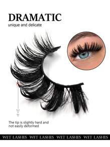 Asiteo 7 Pairs Cartoon Style Moist Eyelashes, Suitable For Cosplay, Fluffy & Thick, Faux Mink Doll Lashes - 尖尾漫畫款 - 查看 2