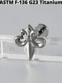 1PC Titanium Heart Lip Ring Ear Cartilage Tragus Internally Threaded Star Lobe Earrings Daith Piercing Jewelry - As Shown - View 15