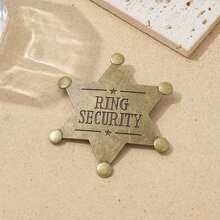 Sheriff Badges, Western Police Vest Badge, Deputy Sheriff Badge, Cowboy Party Decoration Badge,Makeup Ball Costume Props Party Favors Supplies, Police Badge Medallion Pins For Carnival Prizes, Party Bag Gift Fillers