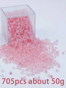 705 piezas/50g Cuentas de arroz de cristal facetado y escarchado en color dorado para hacer joyería, pulseras, collares, decoración de ropa y manualidades DIY