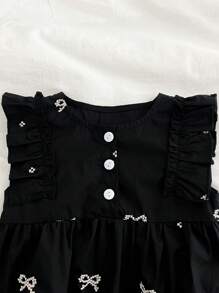 Girls Summer New Butterfly Embroidery Dress, Sweet Young GirlPrincess Dress