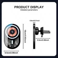 Cargador inalámbrico magnético para automóvil de 15W (Máx) de carga rápida, con potente atracción magnética, específicamente compatible con las series iPhone 16/15/14/13/12, un imprescindible para conductores