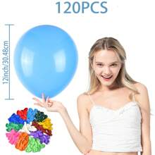 120pcs/Set 12inch Multi-Color Matte Latex Balloons For Birthday, Wedding, Graduation, Winter Holiday Celebrations, New Year Party Decorations Gifts