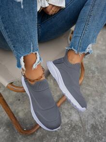 24 قطعة/مجموعة أحذية جري خفيفة الوزن للنساء، أحذية رياضية - رمادي - مشاهدة 2