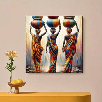 Kit de pintura de diamantes 5D de cultura africana, arte de diamantes DIY para decoración de pared del hogar, 30 x 30 cm