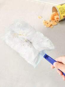 21pcs (20pcs Refill + 1pc Foldable Handle) Static Dust Brush Replacement Heads, Cleaning Brush For Desktop Dust, Crannies And Hair Debris