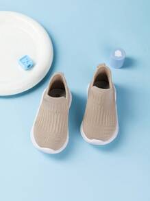 Toddlers'/Children's Breathable Soft All-Match Slip-On Deformation Casual Sneakers, Suitable For All Seasons - Khaki - View 3