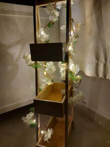 1pc Artificial Cherry Blossom Vine String Lights, 3 Meters LED Lights With Hanging Artificial Flowers, Suitable For Home, Bedroom, Garden, Indoor And Outdoor, Wedding, Birthday, Home Decor, Office Decor, Party Decor