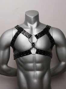 PU Leather Men Harness Belts With Buckle Bondage Belts Punk Gothic Chest Body Harness Straps Lingerie Suitable For Teen Summer Casual Outdoor Athletic Or Vacation Travel Or Graduation Gifts Or Birthday Dress Accessories Or Daily Wear