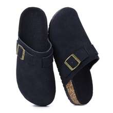 Comfy Platform Sandals With Thick Cork Bottom & Adjustable Strap - Casual Chic Women's Slippers For A Stylish Look - Tất cả màu đen - Xem 1