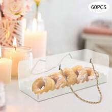 InSyoForeverEC Caja transparente para cupcakes, 60 unidades, con cuerda para macarrones, cupcakes, galletas, dulces y panecillos.