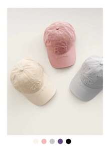 1 件宽边棒球帽，可爱男女通用运动帽 - M磨毛字母刺繡 - 查看 13