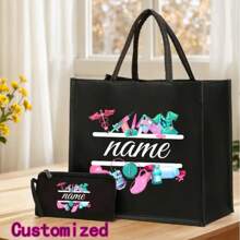 2025 New Customizable Alphabet Medical Worker Tote Bag | Linen Lining | Nurse First Aid Kit Doctor Commuting Equipment | Machineable Multi-Functional Mommy Bag, Linen Bag For Wallet