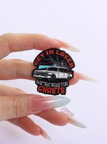 4pcs GET IN LOSER Automotive Hard Enamel Needle Creative Cartoon Brooch Collar Badge Jewelry Gift For Friends