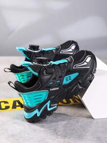 Teen Fashion Street-Style Woven Breathable Sneakers With Comfortable Non-Slip Soft Soles With Swivel Buckles For Children's Outdoor Activities - Baby Blue - View 7