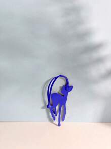 纯色PVC时尚简约可爱趣味动物鹿汽车钥匙扣车挂饰背包单肩包斜挎包手提包托特包挂件行李挂饰适合情侣学生上学 - 彩色 - 查看 1