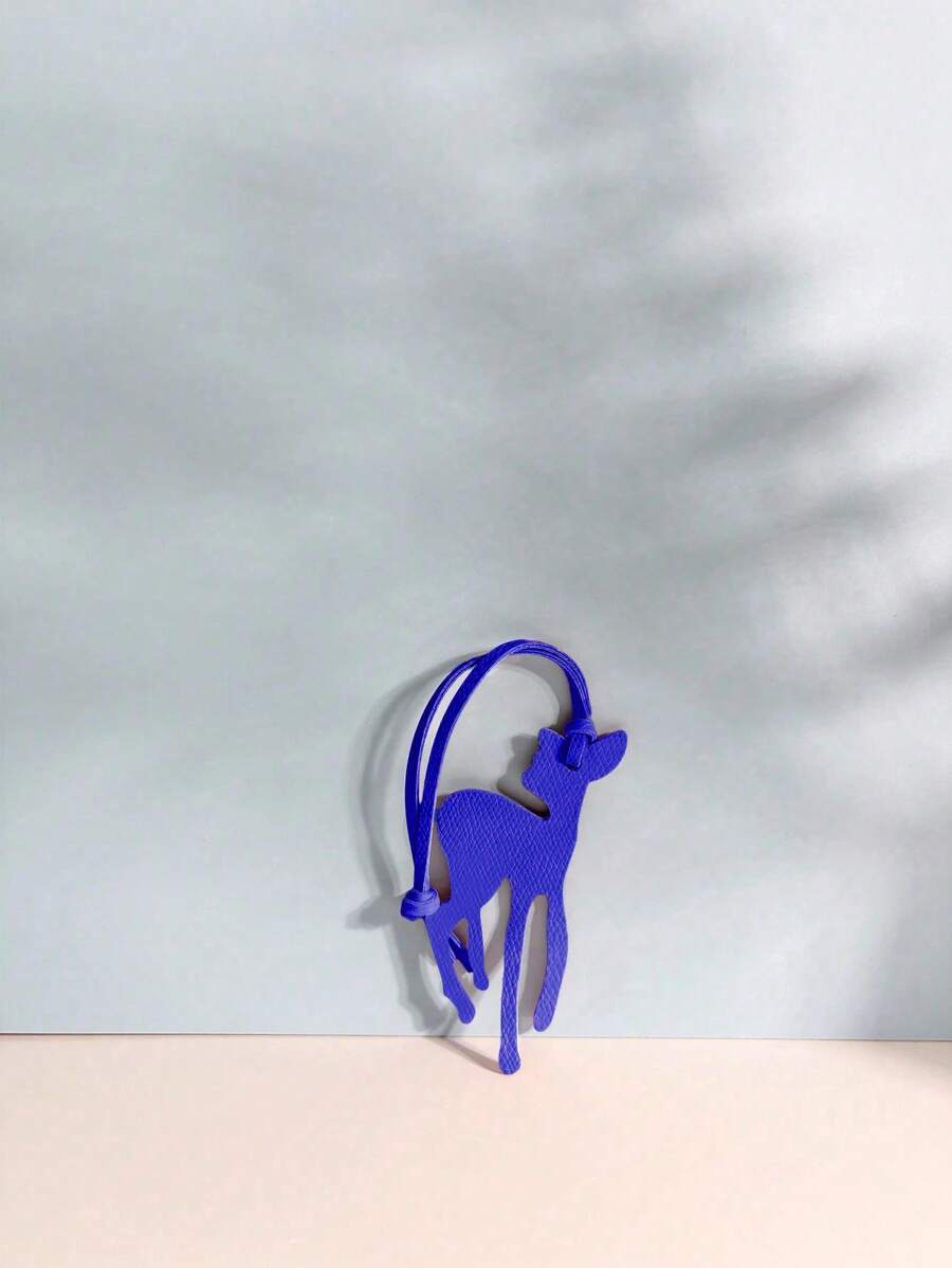 纯色PVC时尚简约可爱趣味动物鹿汽车钥匙扣车挂饰背包单肩包斜挎包手提包托特包挂件行李挂饰适合情侣学生上学 - 彩色 - 查看 1