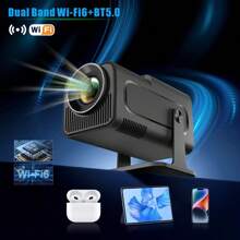 Mini Projector 4K HD 1080P Support, LCD Display, Wi-Fi Enabled,Remote Control, Table Mount, 180° Rotation, For Home Theater And Outdoor Projection - 黑色 - 查看 10