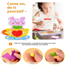 1 pieza Pintura de pegatinas 3D de un ángel de hibisco, manualidades creativas de pintura de pegatinas de dibujos animados para niños