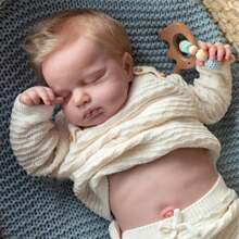 Reborn Baby Dolls Girls 20 Inches Handmade Washable Reborn Babies Soft Vinyl Body With Anatomically Correct, Reborn Doll Looks Like A Real Baby (Closed Eyes Blonde Girls)
