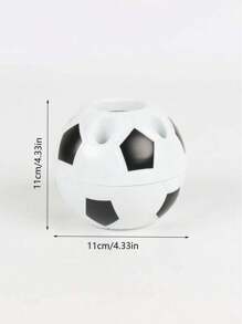 卡通足球形塑料多功能桌上笔筒，单独出售