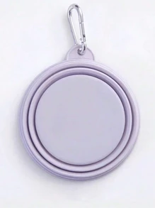 1 件可伸缩折叠狗狗爱好者和狗妈妈爱碗带挂钩，轻巧简约风格，适合散步、旅行、户外活动