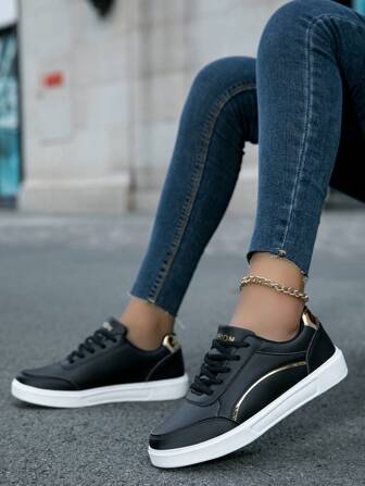 Women's Fashion Breathable Casual Shoes, Thick Sole Versatile Flat Soft Bottom Comfortable Sneakers, Anti-Slip Anti-Odor Running Shoes