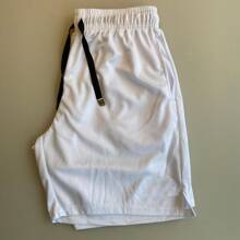 Youth Shorts Cool Mesh Comfortable And Adjustable Fabric For Football Gym Training - White - View 1