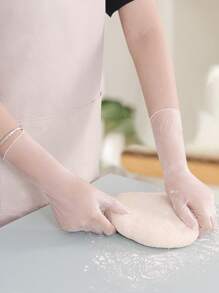 100pcs Thick Waterproof & Oil-Proof Gloves, Household & Kitchen Cleaning Protection Latex Rubber Nitrile Disposable Gloves