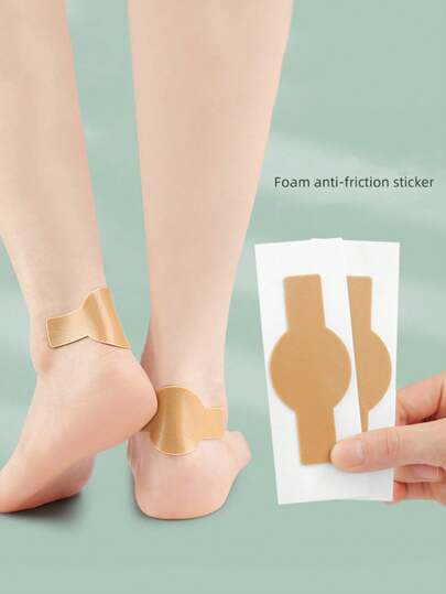 5-20 件聚酯纤维鞋跟保护垫 - 休闲风格，隐形足部护理防摩擦贴，非编织，防水，减压 - 无贵金属镀层