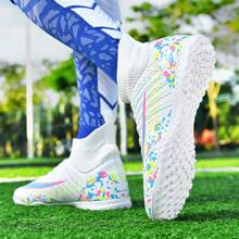 New Teenage Football/Soccer Shoes Recommendation, High-Top Long Spikes, Slip-Resistant, Suitable For School, Student, Match, Training, Unisex Adult